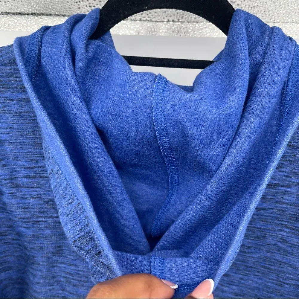 Reebok Girl’s Marled Blue Full Zip Hooded Polyester Cotton Blend Jacket XL (16)